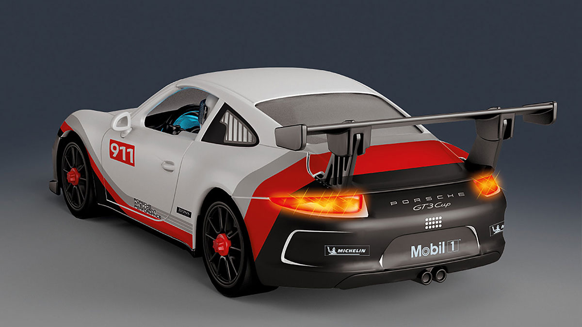 Playmobil – Porsche 911 GT3 Cup – 70764 – Voiture De Course – Effets Sonores Et Lumineux – 1 Figurine