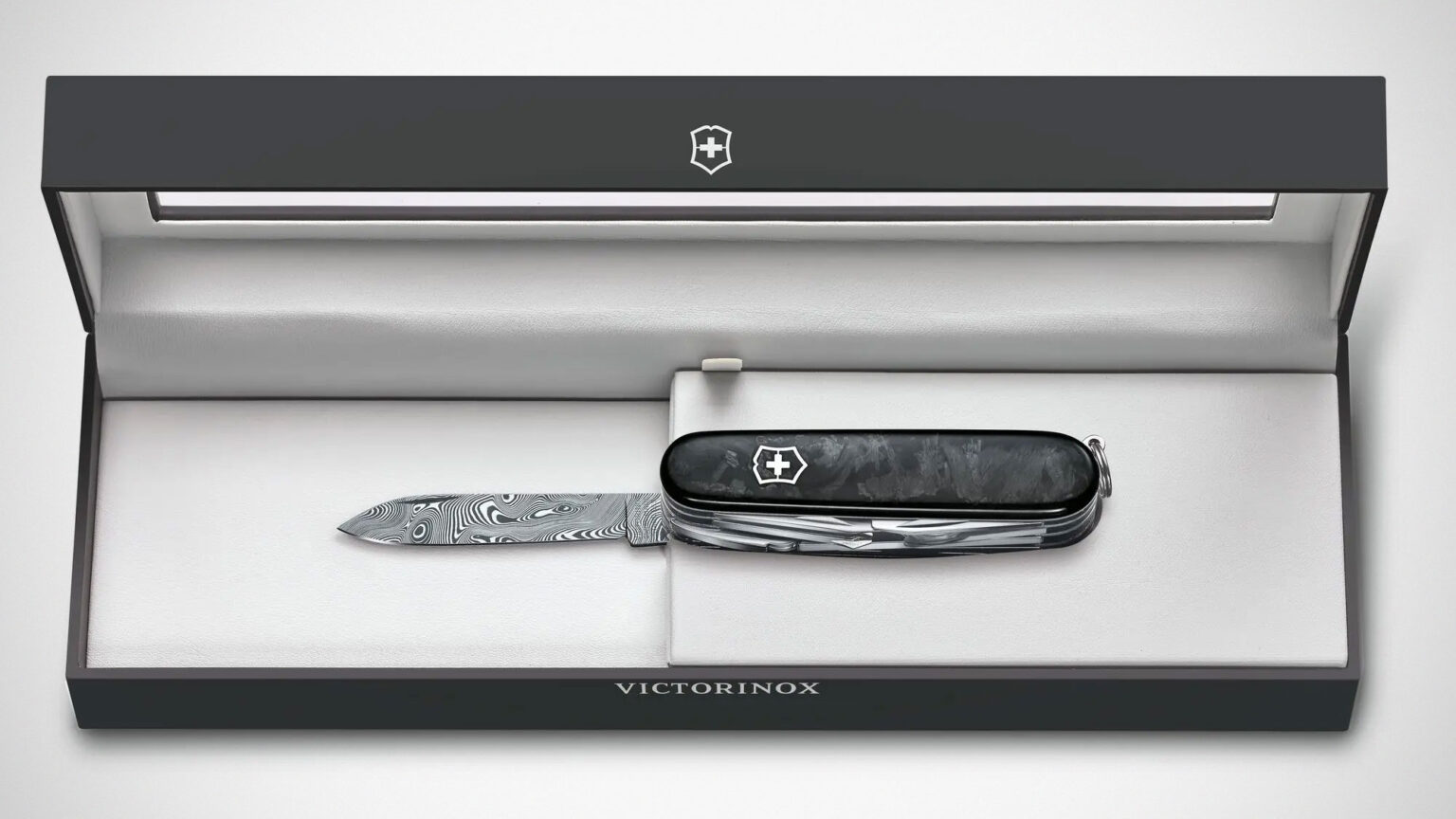 Victorinox Limited Edition Damast Steel Pocket Knife Features A ...