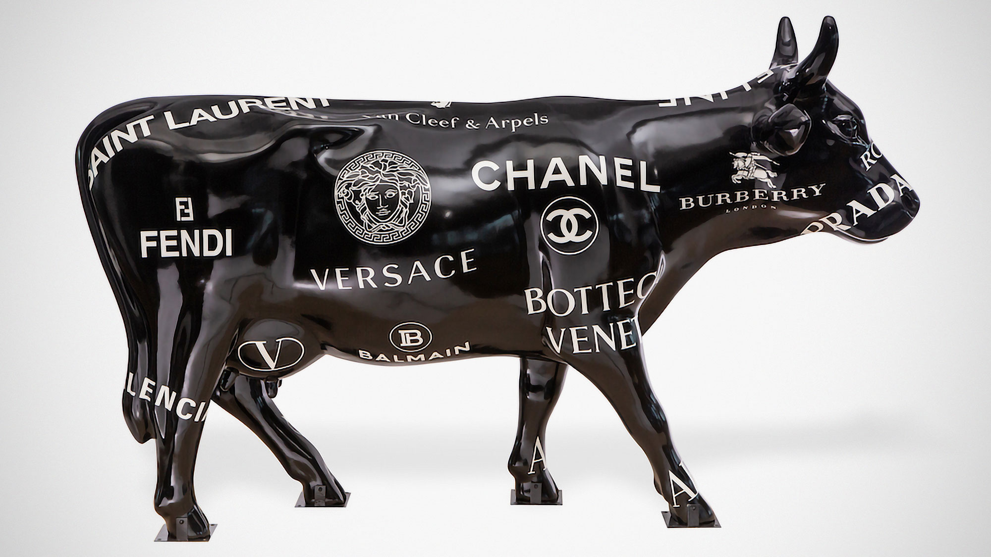 Branded Luxury Grazing Cow by Paula Crown