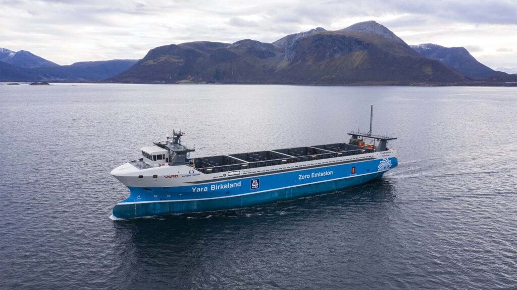 Yara Launches World’s First All-electric Autonomous Cargo Ship