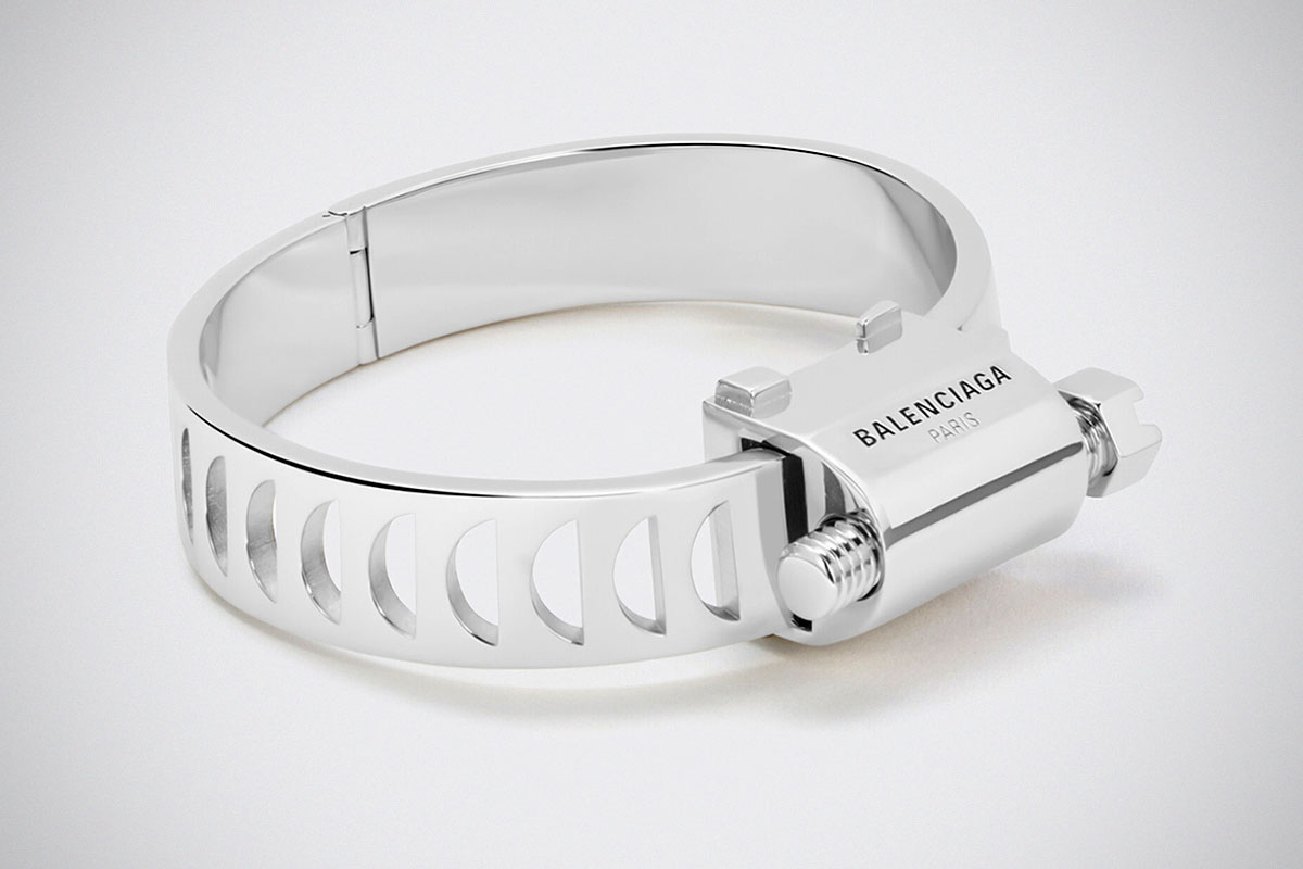 Balenciaga Tool Bracelet In Silver The Luxury Host Clamp For Your Wrist