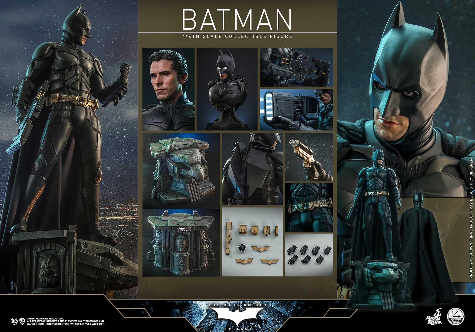 Hot Toys The Dark Knight Batman 1/4 Scale Collectible Figure