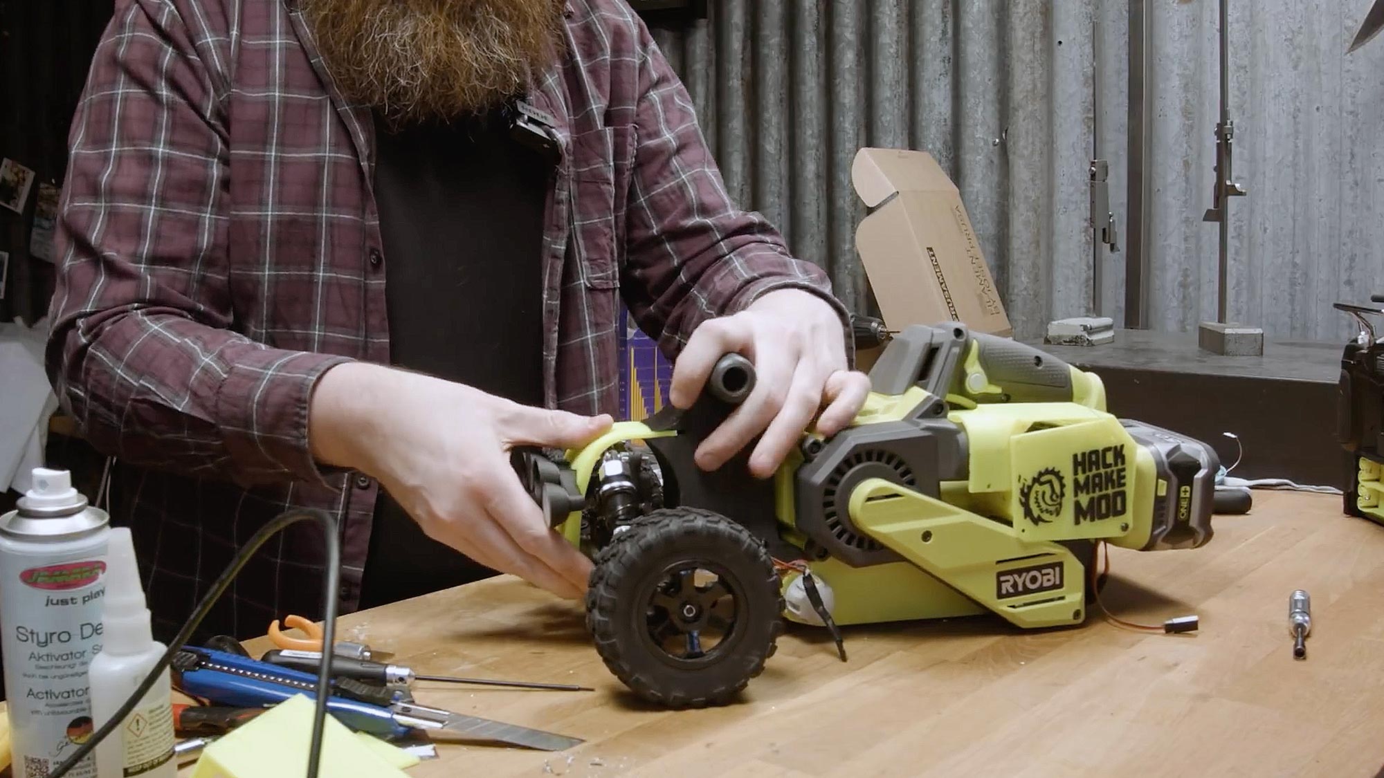 Belt Sander RC Car by HackMakeMod