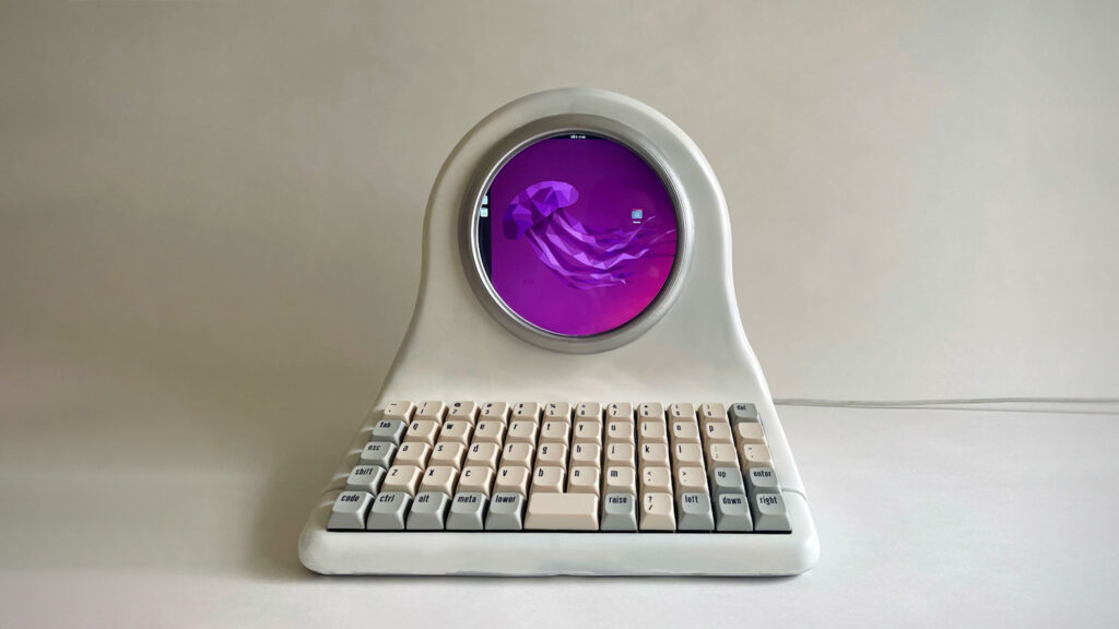 Retro-style Computer with Round Display