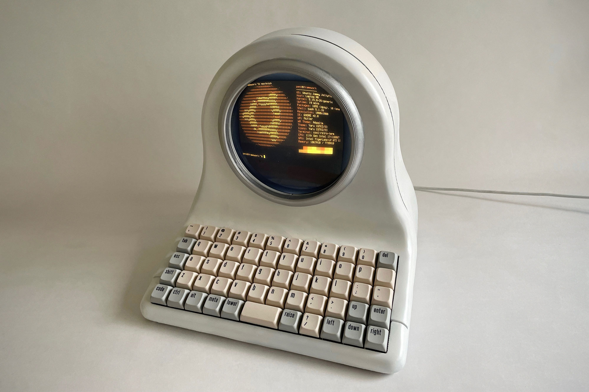 Retro-style Computer with Round Display