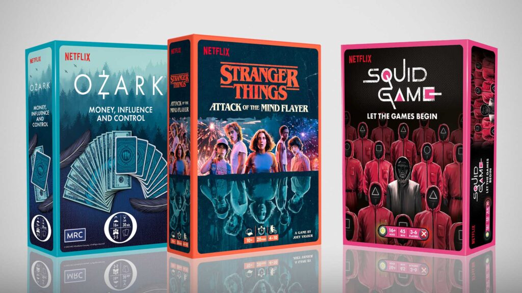 Ozark, Squid Game and Stranger Things Board Games