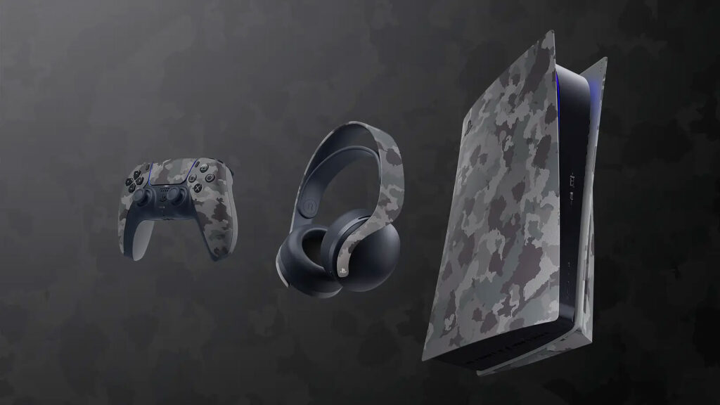 Gray Camouflage PS5 Accessories