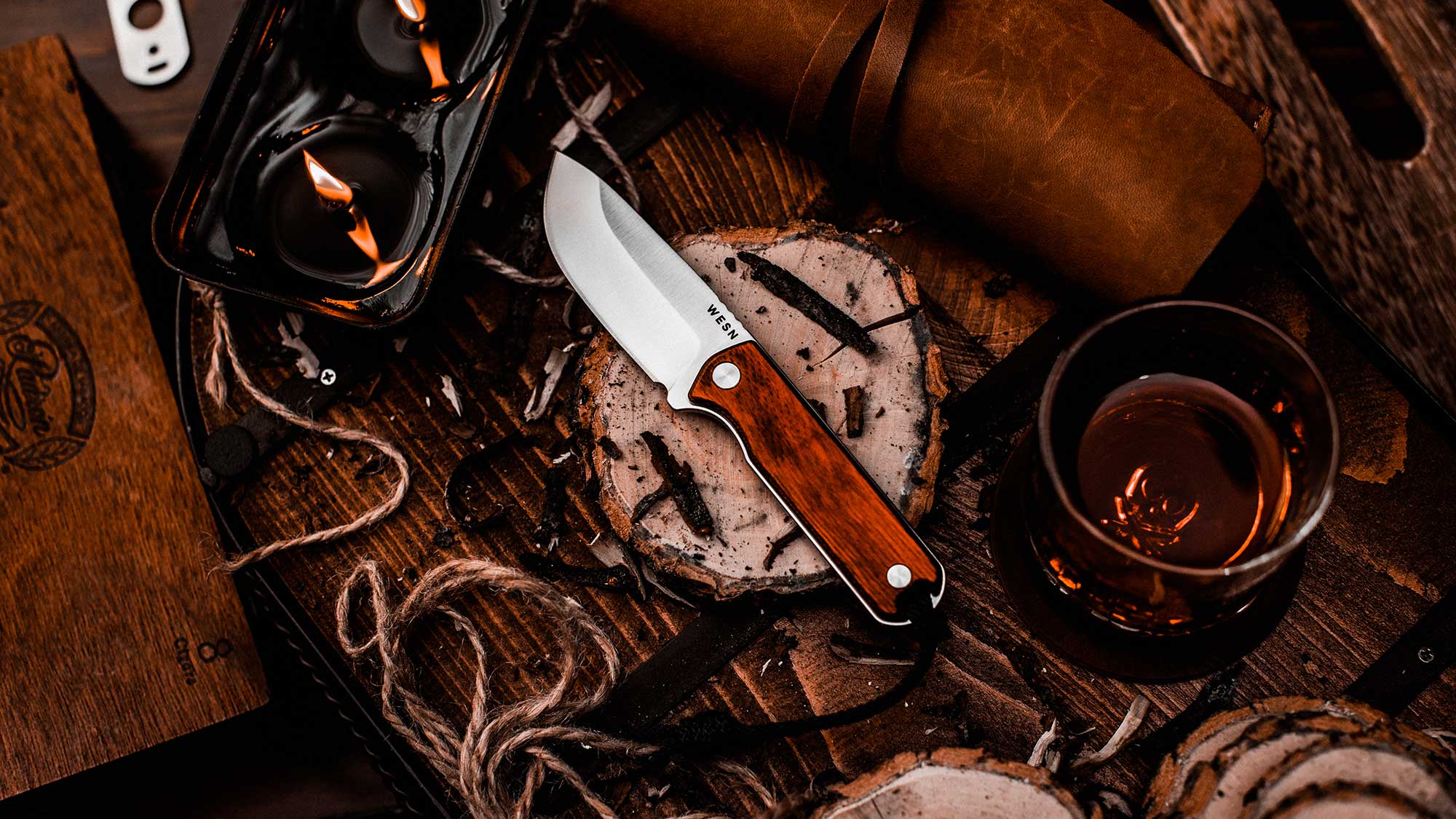 The WESN Bornas Fixed Blade Pocket Knife