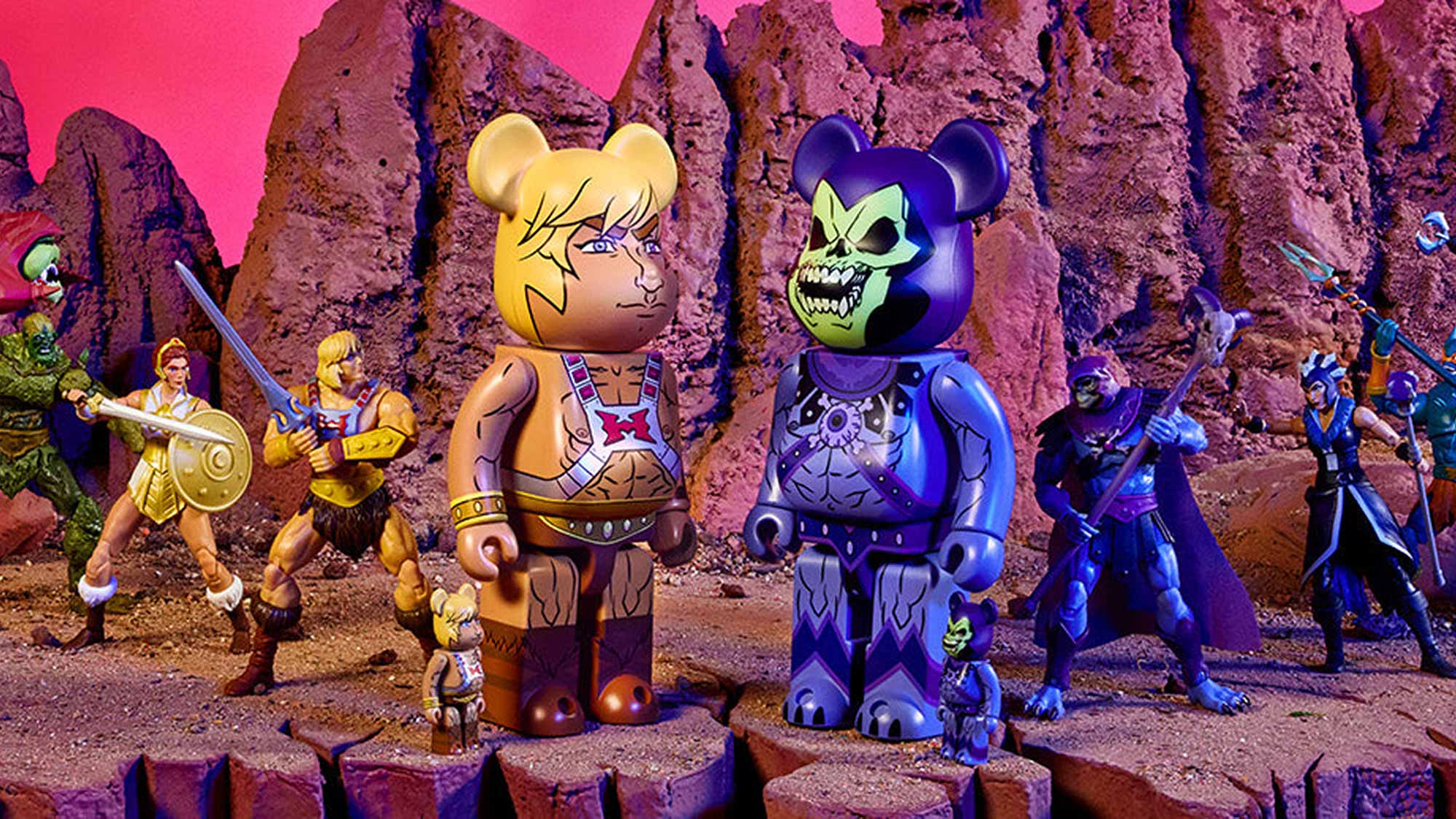 MEDICOM TOY - BE@RBRICK Masters of the Universe(2体セット) By the power of Grayskull! He-Man transforms with BE@RBRICK