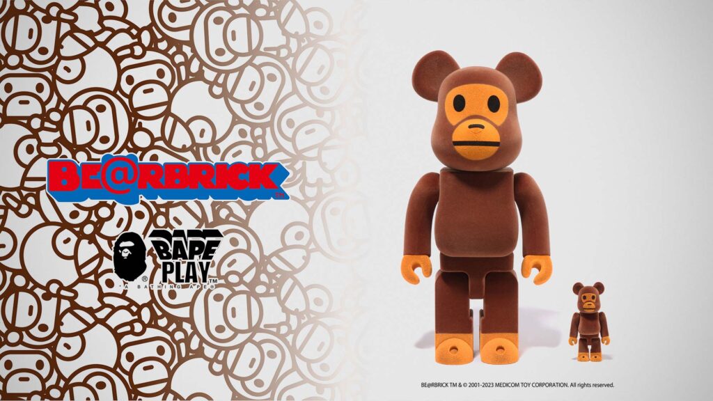 MEDICOM TOY - BABY MILO(R) Flocky Ver. 100％ BAPE BABY-MILO-BE@RBRICK-Flocky-