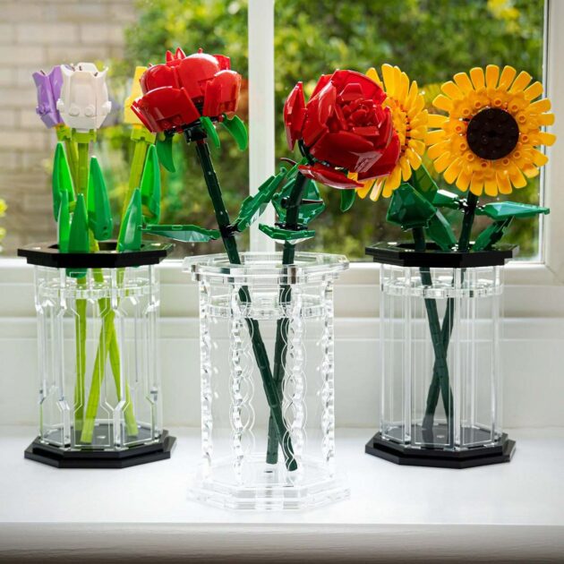Wicked Brick’s Vases For LEGO Flowers Let You Admire The Stems Too