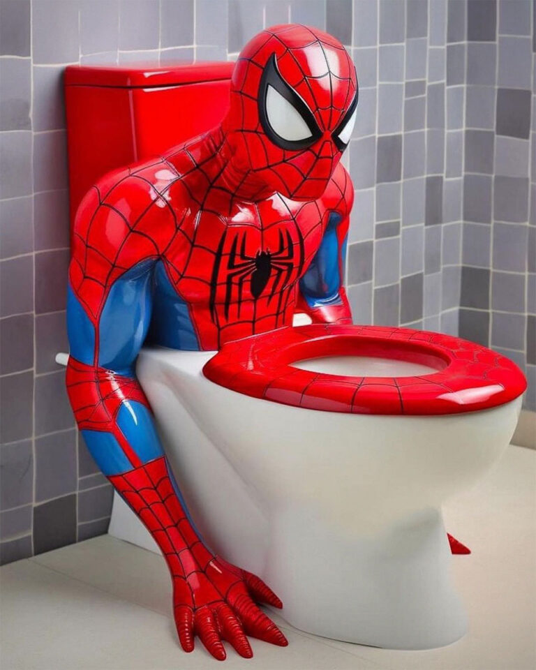 Custom Superhero Toilet: Let Superheroes Watch Over You While You Take ...
