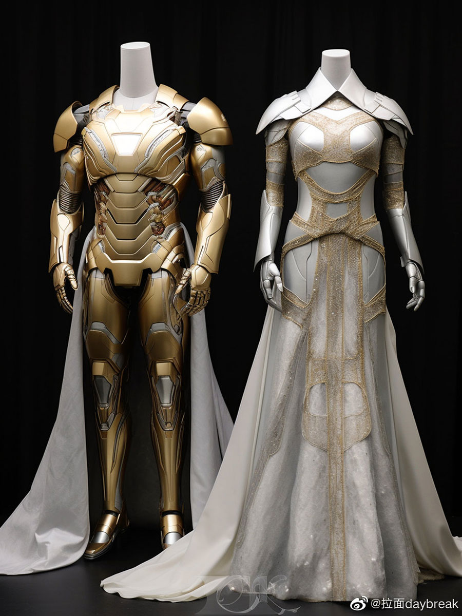 Iron Man-inspired Couture Wedding Dress