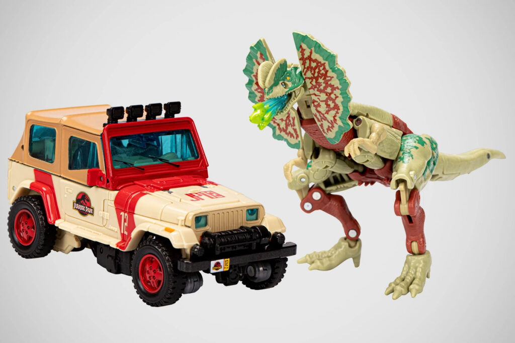 Jurassic Park x Transformers Dilophocon and Autobot JP12