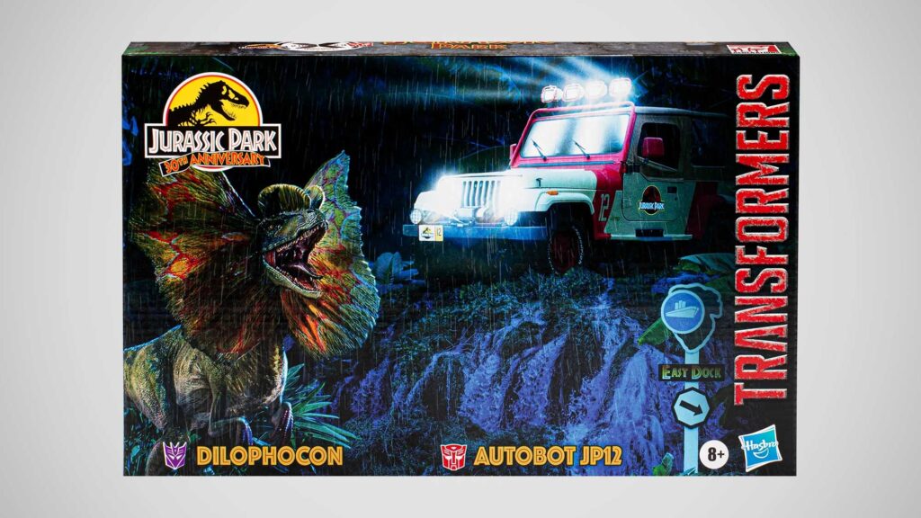 Jurassic Park x Transformers Dilophocon and Autobot JP12