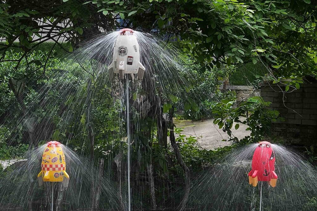 Rocket Garden Sprinkler Outdoor Yard Summer Toy