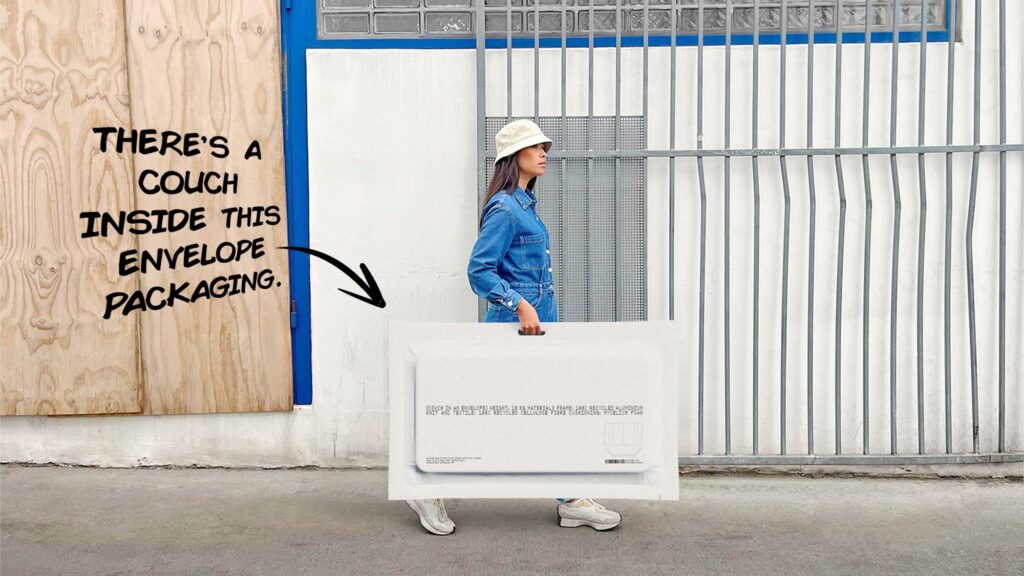 SPACE10 Couch in an Envelope by Panter&Tourron