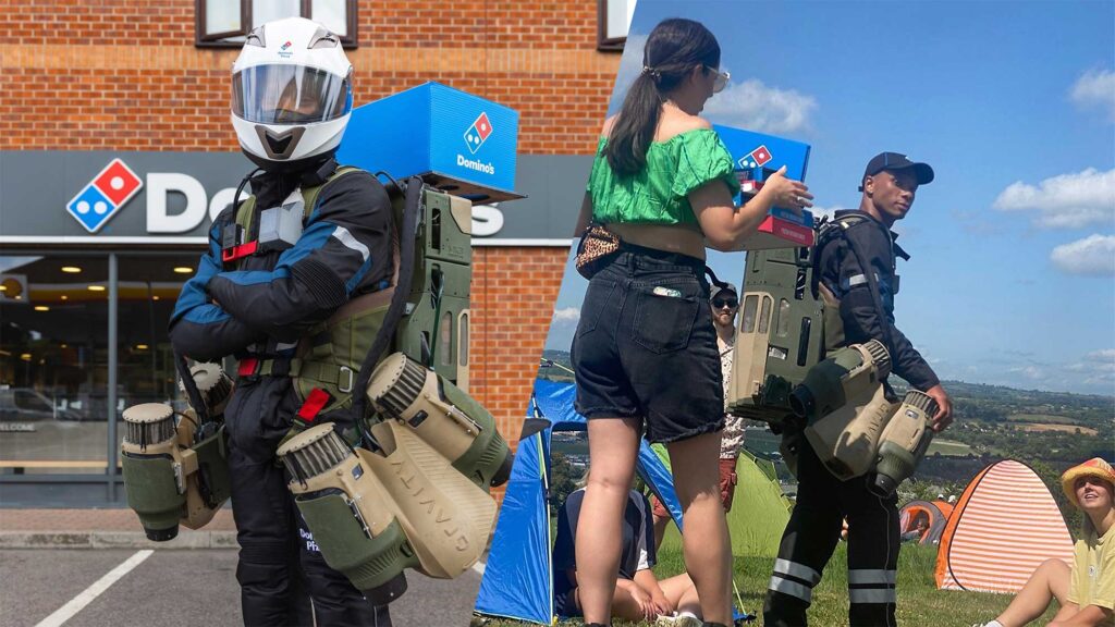 Domino’s Pizza UK Delivered Pizza With A Jetsuit