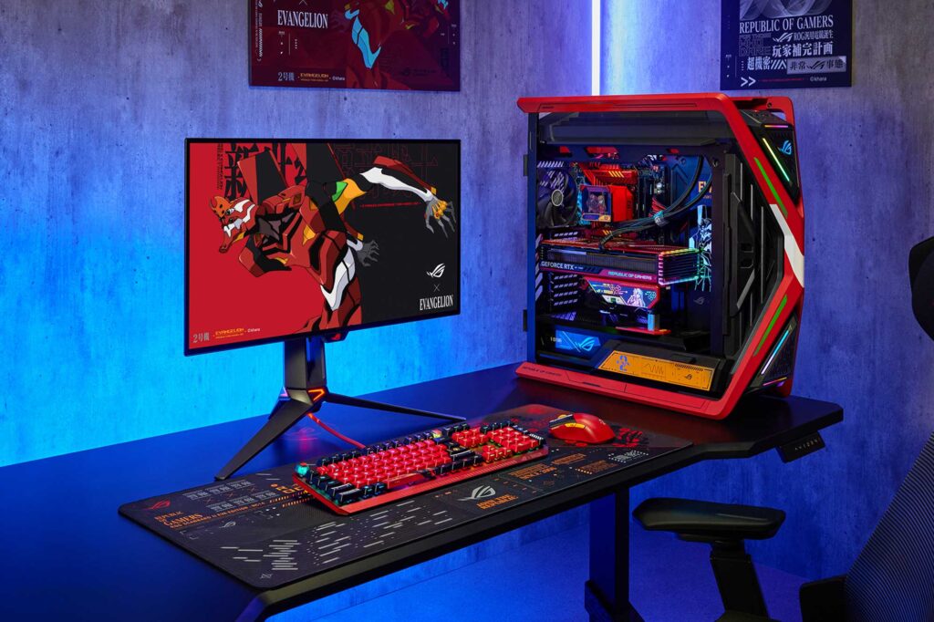 ASUS x Evangelion EVA-02 PC Gaming Components and Peripherals