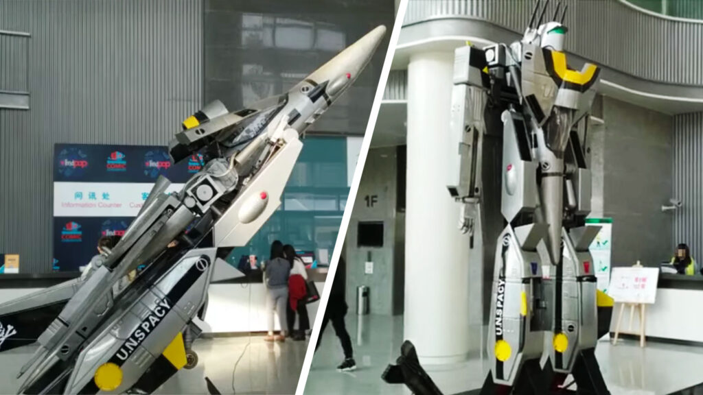 Self-transforming Robotech VF-1S Valkyrie by Shiqian Sun