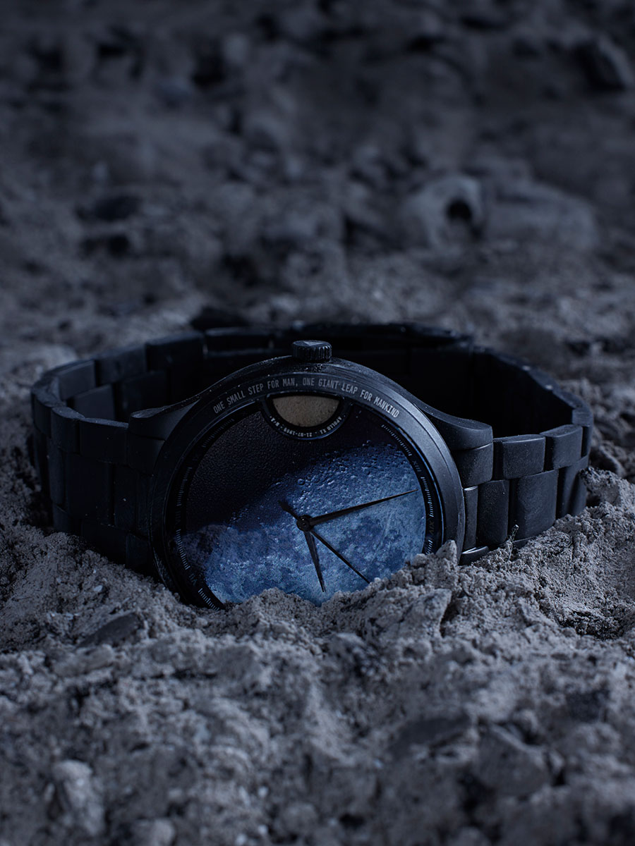 titanium watch with real moon dust from meteorite recalls NASA's apollo 11  landing