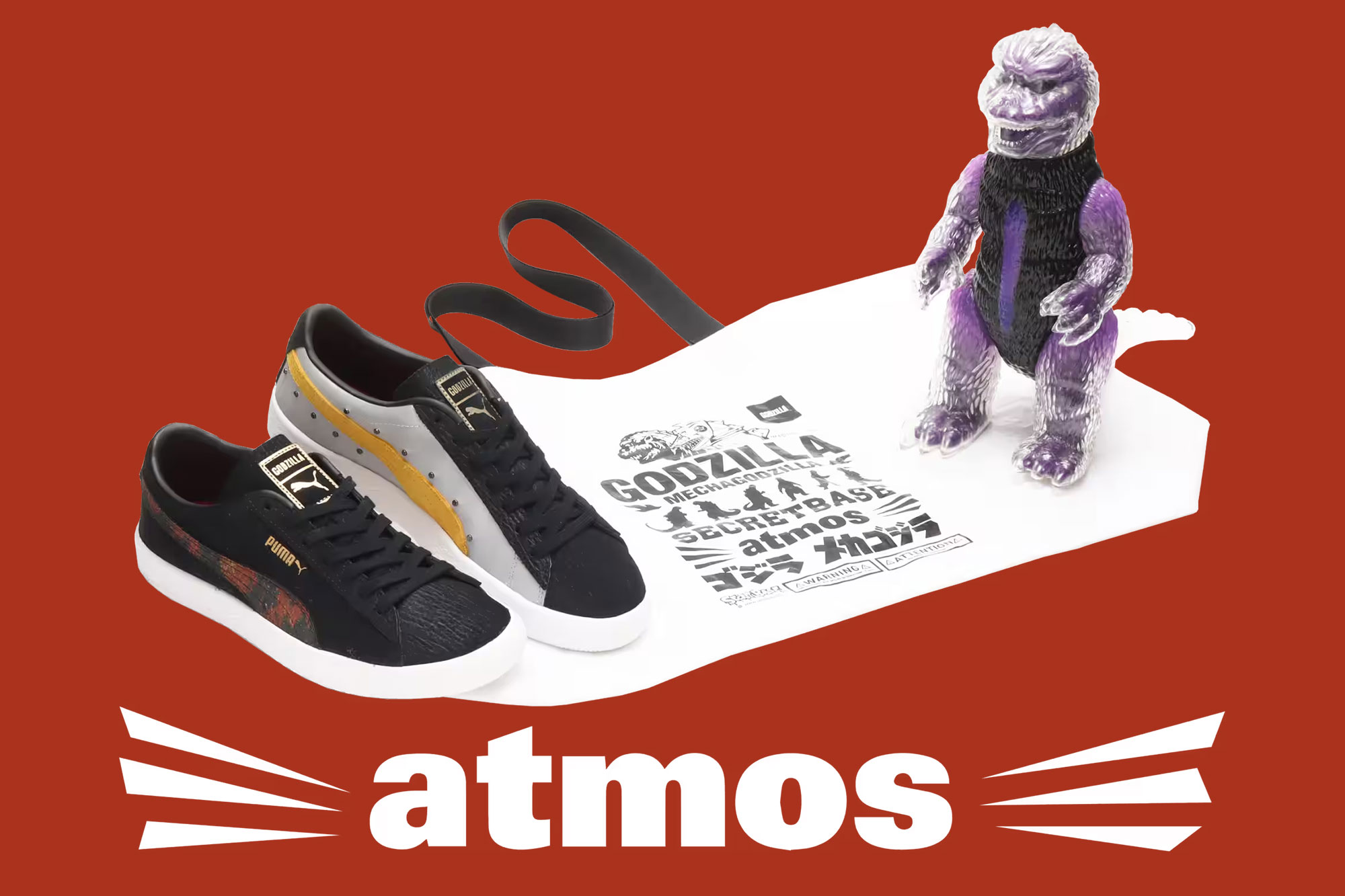 SALE|公式通販| PUMA PUMA SUEDE SUEDE VTG GODZILLA BLACK atmos PUMA ...