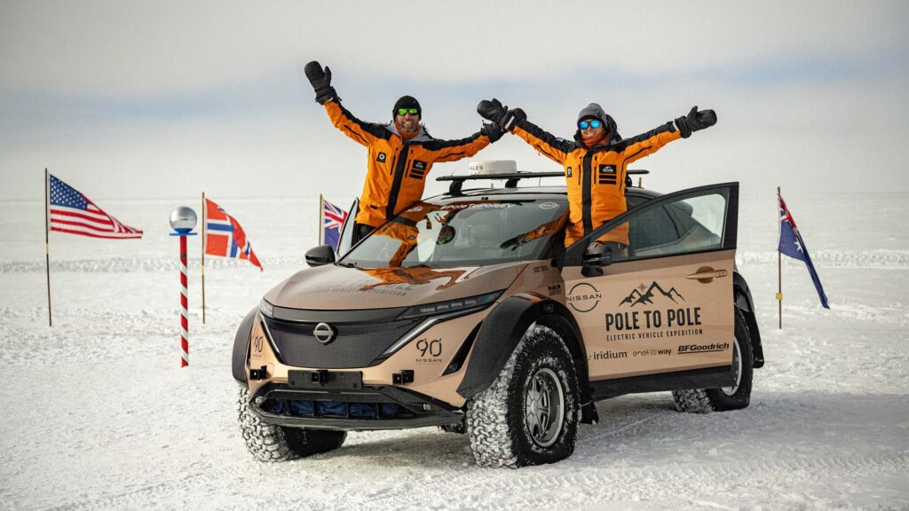 Nissan Ariya Pole to Pole Expedition Reaches South Pole