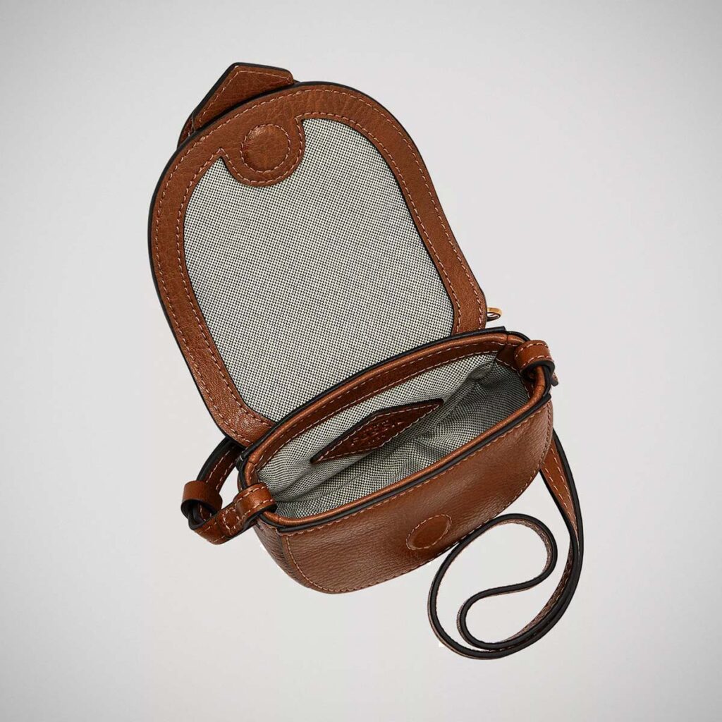 Fossil Harwell Crescent Bag, Borsa A Mezzaluna In Pelle Stampa Leopardo E Nera, Tracolla Regolabile, 22,9 Cm