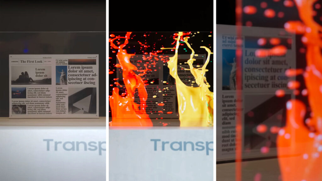 Samsung Transparent MICRO LED Display at CES 2024