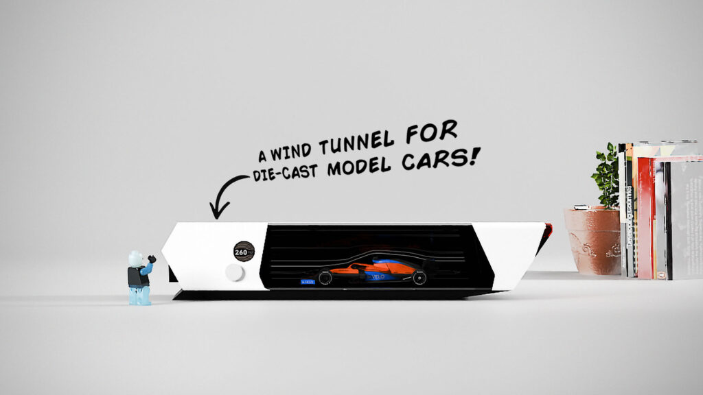 Desktop Car Model Display Case with Smoke Visualization