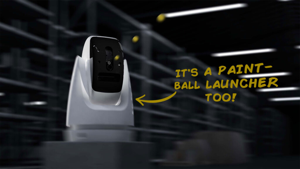 PaintCam Security Camera with Paintball Launcher