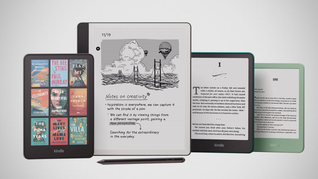 Amazon Kindle Scribe, Kindle Paperwhite, Kindle Kids