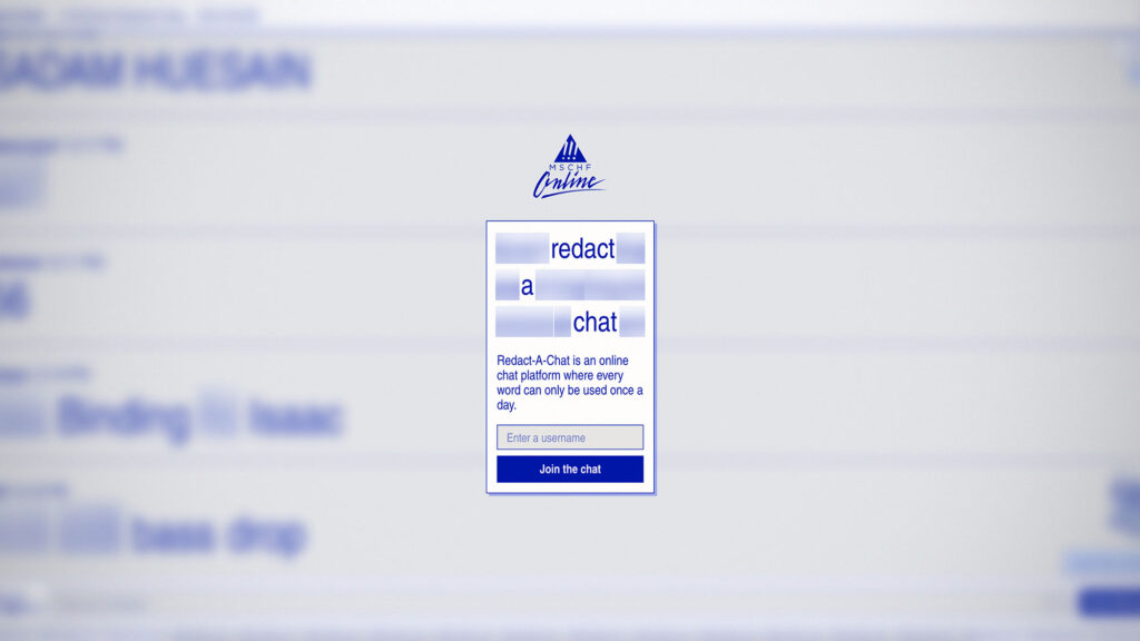 MSCHF Redact-A-Chat Chat Platform
