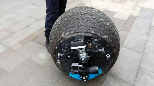Meanwhile In China, They Have Autonomous Spherical Robot Patrolling The ...