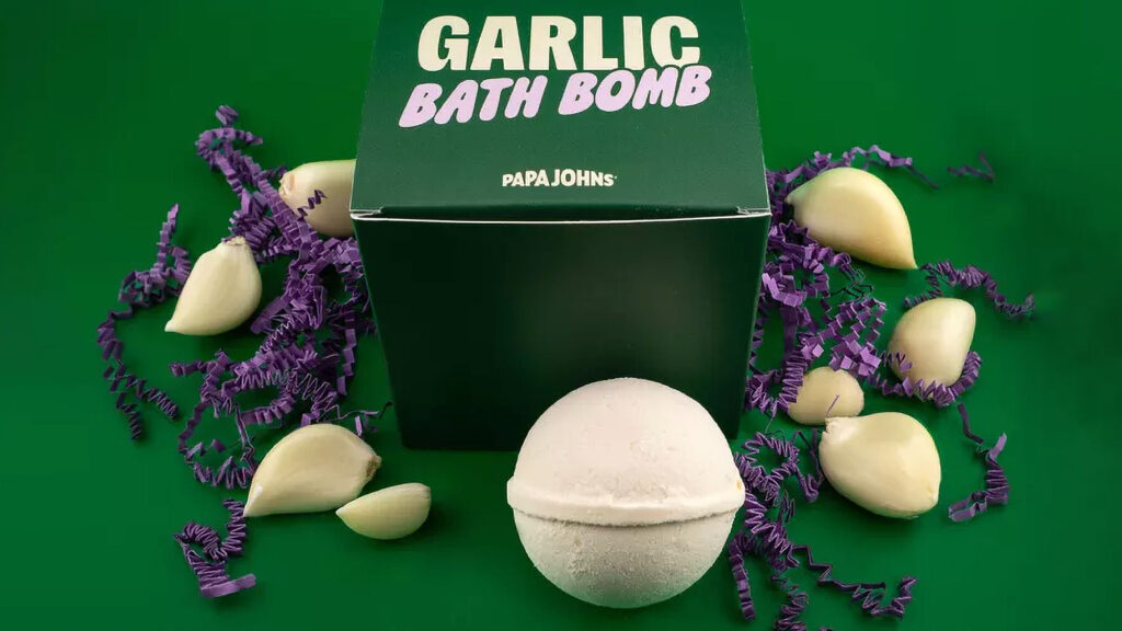 Papa John’s Garlic Sauce Bath Bomb