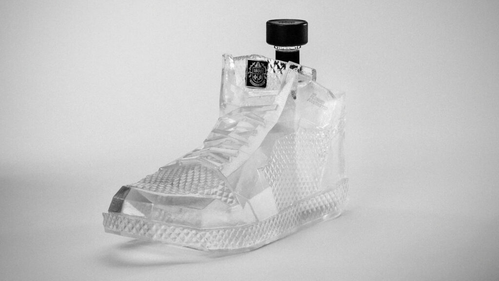 Mr. Flower Fantastic x 1800 tequila Sneaker Decanter