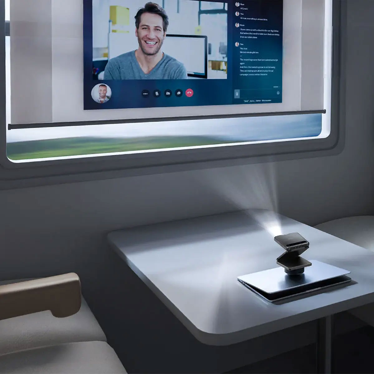 Aurzen ZIP Tri-Fold Portable Projector