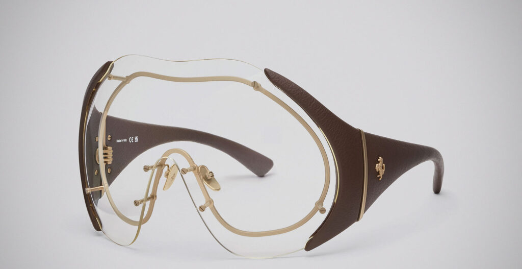 Ferrari Metal and Leather Eyewear