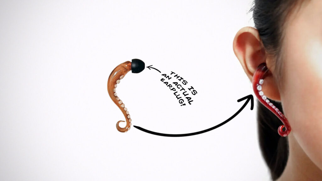 Octopus Tentacle Earplugs by Hirano Genki