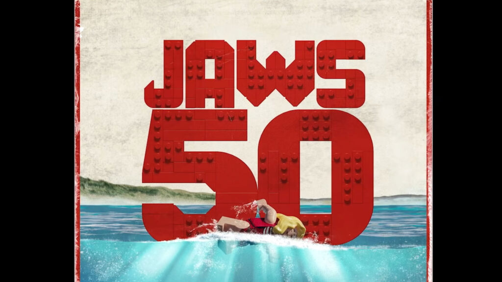 LEGO Jaws 50th Anniversary Poster
