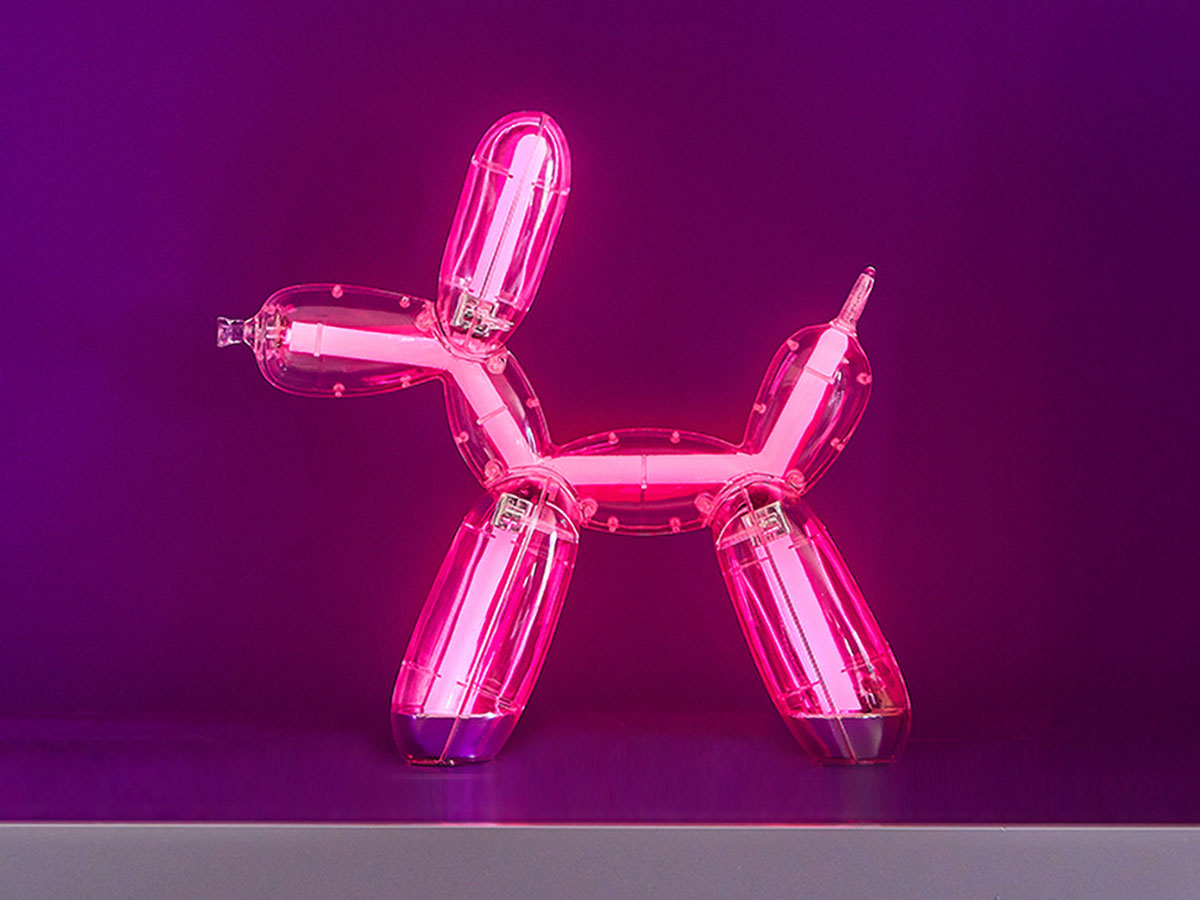 Lexon x Jeff Koons Balloon Dog Speaker and Balloon Dog Lamp