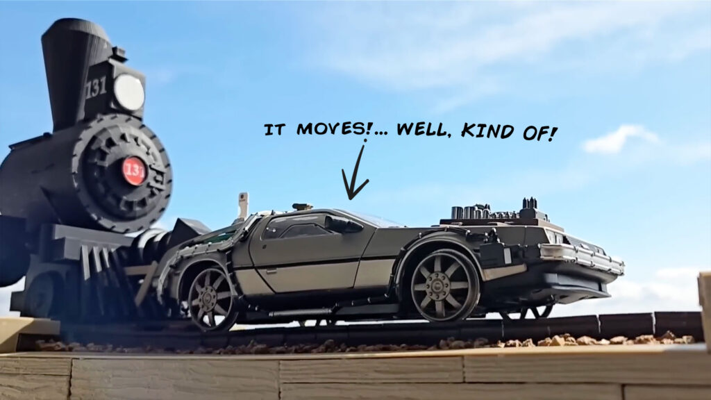 Moving Back to the Future III DeLorean Diorama