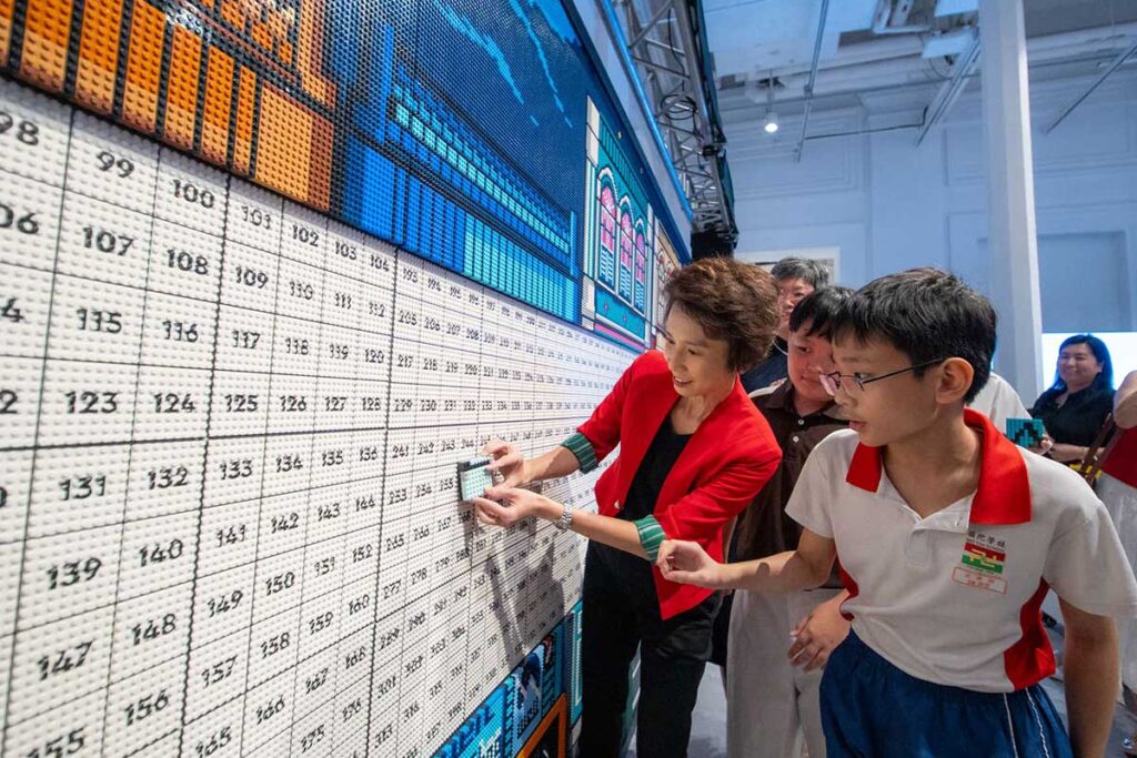 LEGO Mural at the National Museum of Singapore
