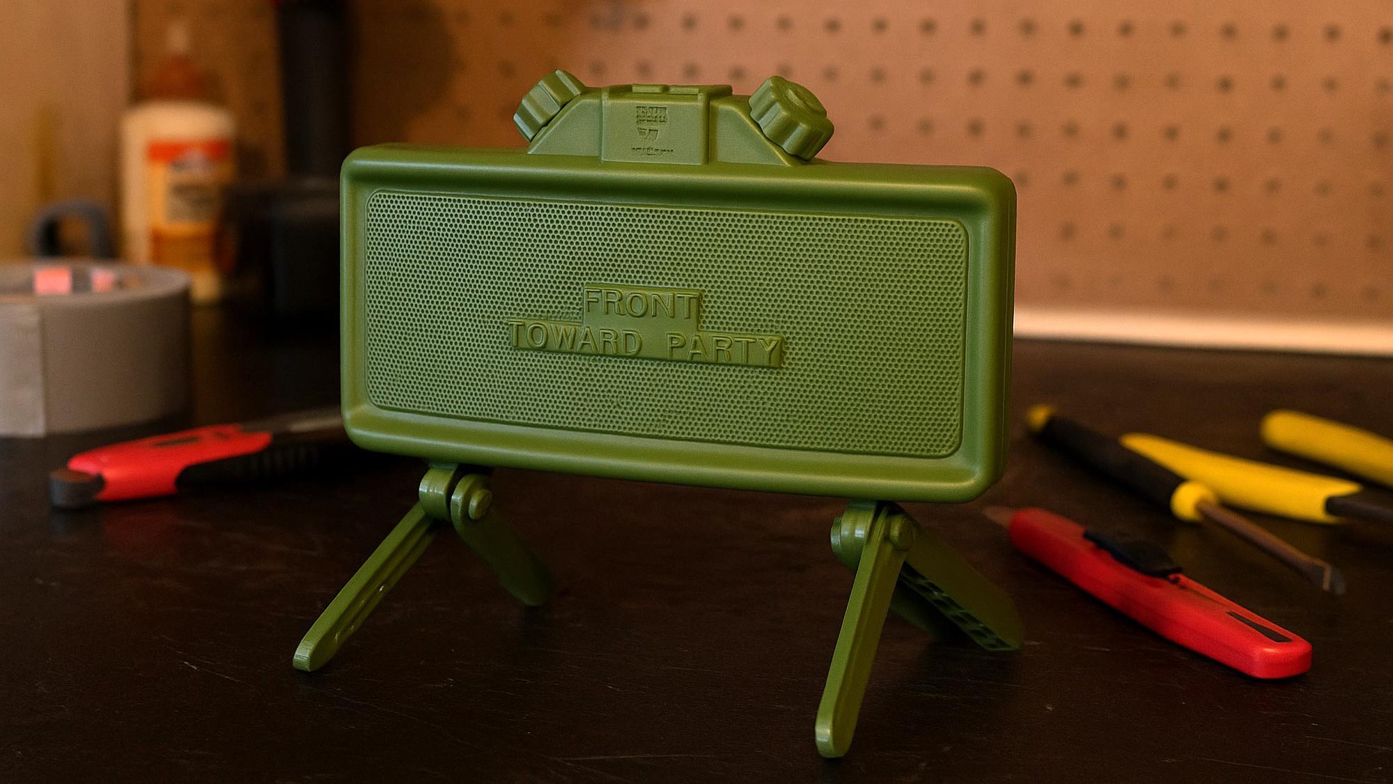 Claymore Mine-shaped Bluetooth Speaker by Catastrophic Industries