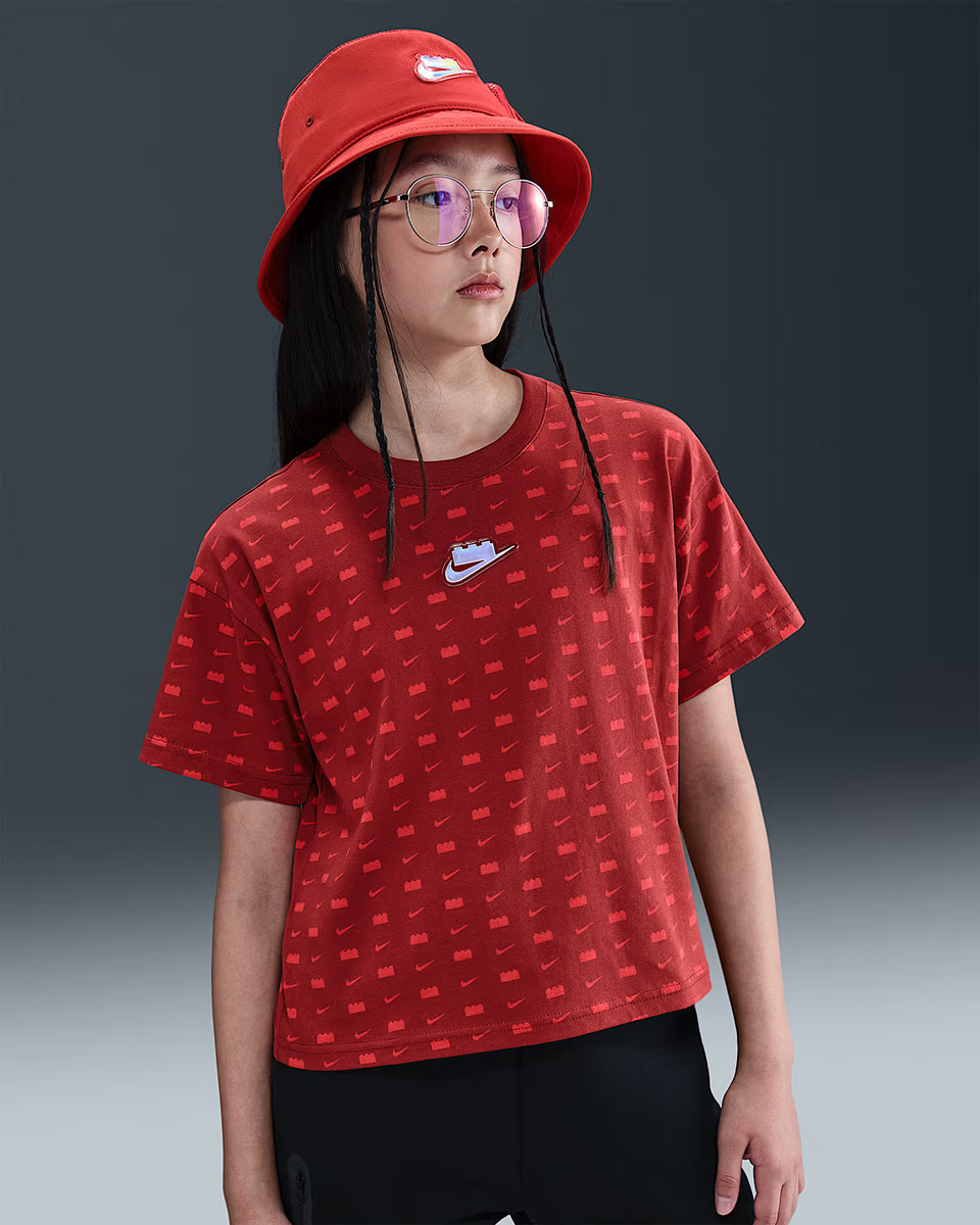 Nike x LEGO Collection Girls' Cropped T-Shirt