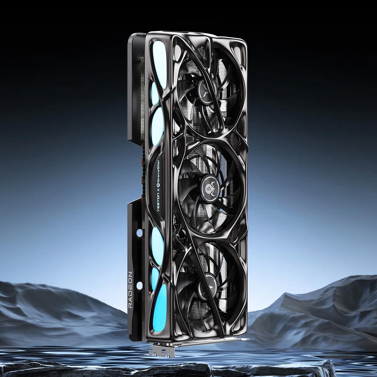 Yeston x GravaStar AMD Radeon RX 9070 XT 16G GDDR6 Mercury Nova OC