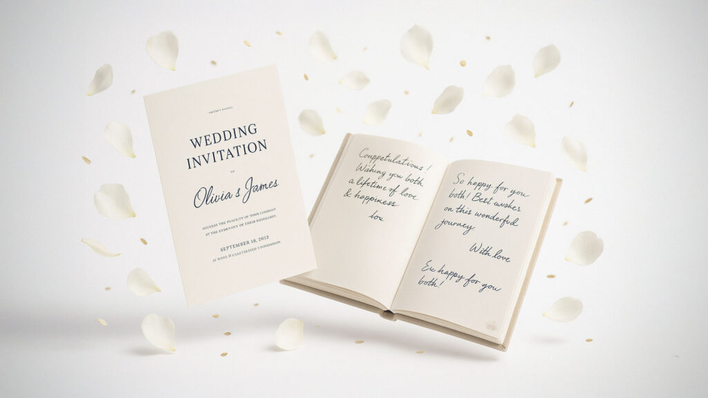 From The Wedding Invitation Card to a Guest Book That Tells Your Story