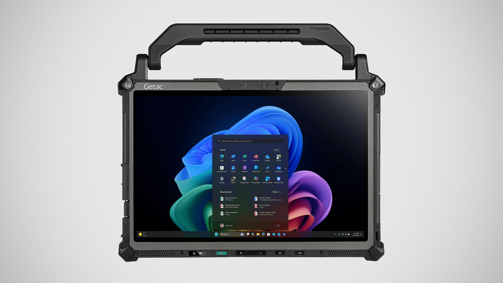 Getac F120 Rugged Tablet as a Copilot+ PC
