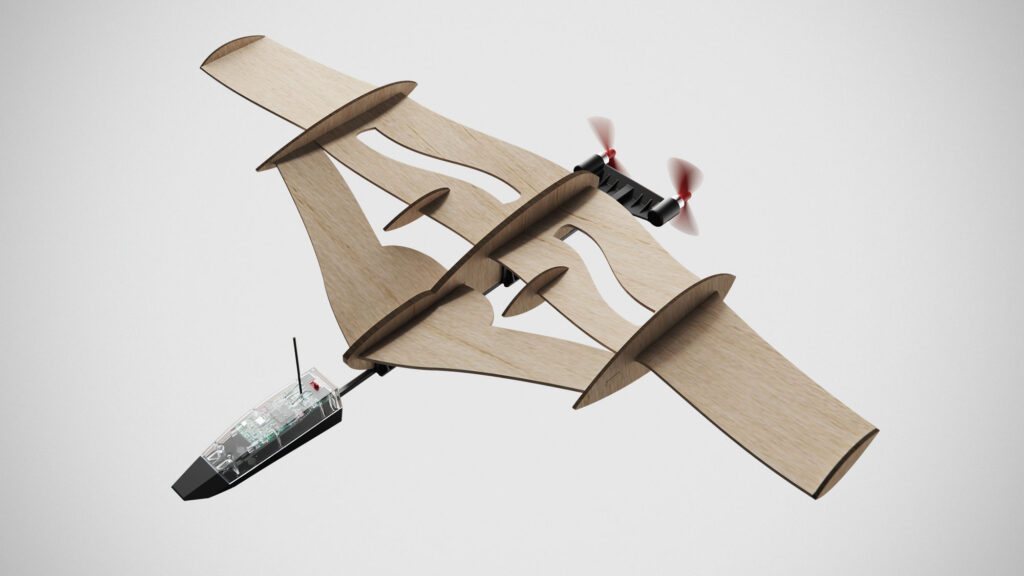 StarFlux Balsa Wood Airplane Kit by PowerUp