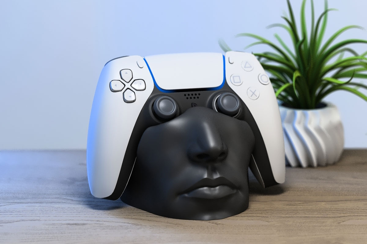 Face the Game: PRINTMOTION’s PS5 Controller Stand is Unsettlingly Human